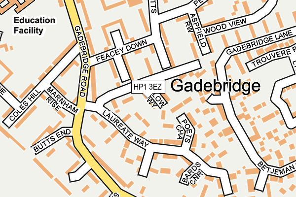 HP1 3EZ map - OS OpenMap – Local (Ordnance Survey)