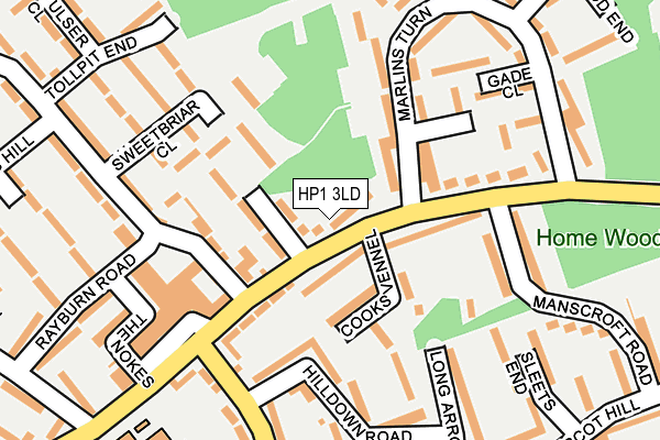 HP1 3LD map - OS OpenMap – Local (Ordnance Survey)