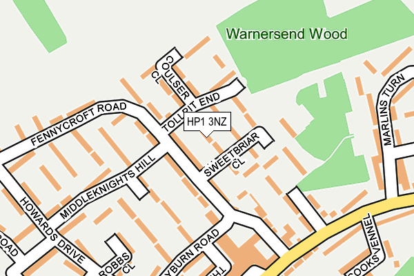 HP1 3NZ map - OS OpenMap – Local (Ordnance Survey)