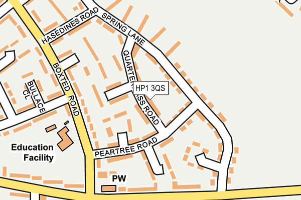 HP1 3QS map - OS OpenMap – Local (Ordnance Survey)