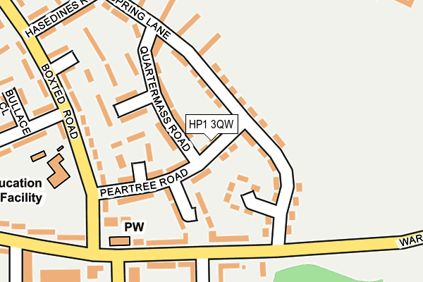 HP1 3QW map - OS OpenMap – Local (Ordnance Survey)