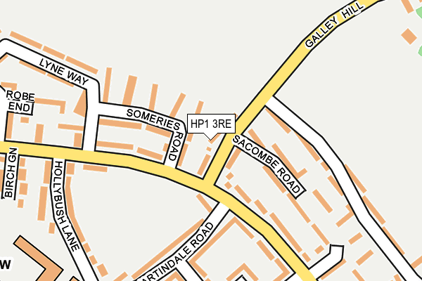 HP1 3RE map - OS OpenMap – Local (Ordnance Survey)