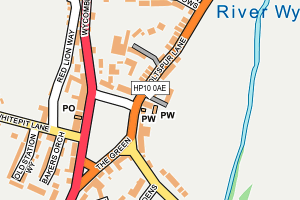 HP10 0AE map - OS OpenMap – Local (Ordnance Survey)