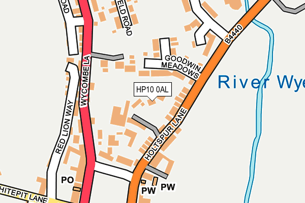 HP10 0AL map - OS OpenMap – Local (Ordnance Survey)