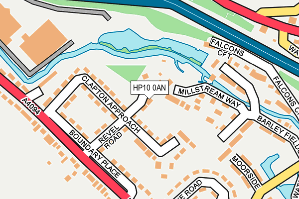 HP10 0AN map - OS OpenMap – Local (Ordnance Survey)