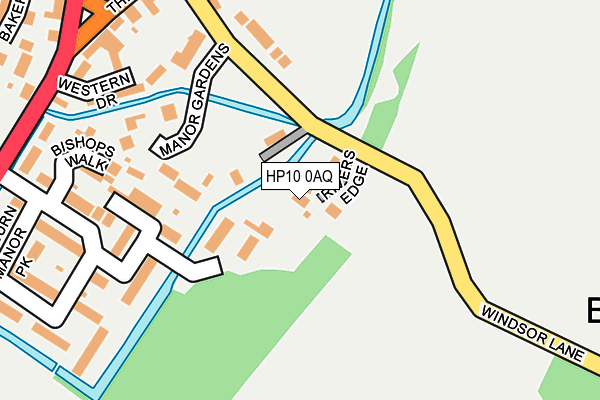 HP10 0AQ map - OS OpenMap – Local (Ordnance Survey)