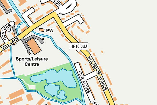 HP10 0BJ map - OS OpenMap – Local (Ordnance Survey)