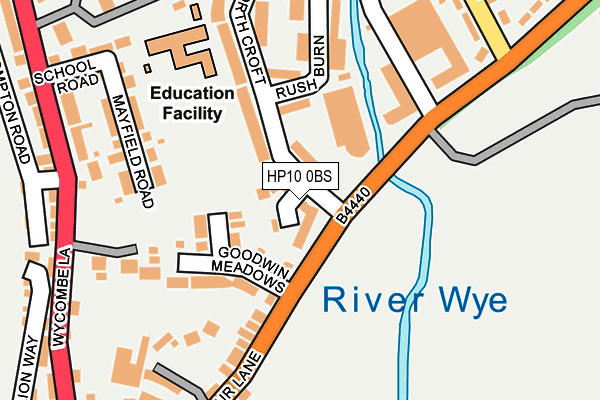 HP10 0BS map - OS OpenMap – Local (Ordnance Survey)