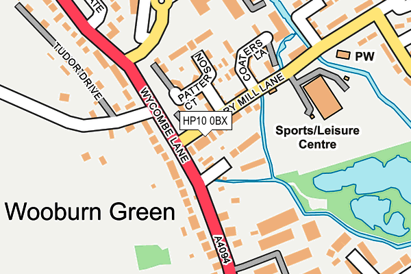 HP10 0BX map - OS OpenMap – Local (Ordnance Survey)