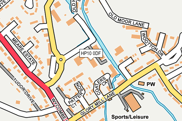 HP10 0DF map - OS OpenMap – Local (Ordnance Survey)