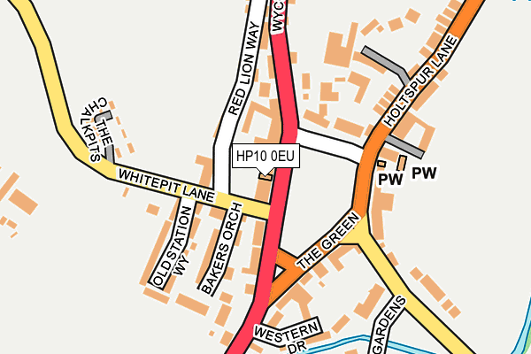 HP10 0EU map - OS OpenMap – Local (Ordnance Survey)