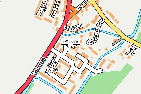 HP10 0EW map - OS OpenMap – Local (Ordnance Survey)