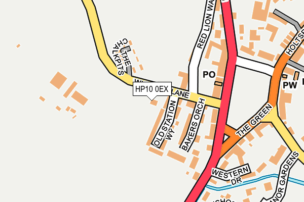 HP10 0EX map - OS OpenMap – Local (Ordnance Survey)