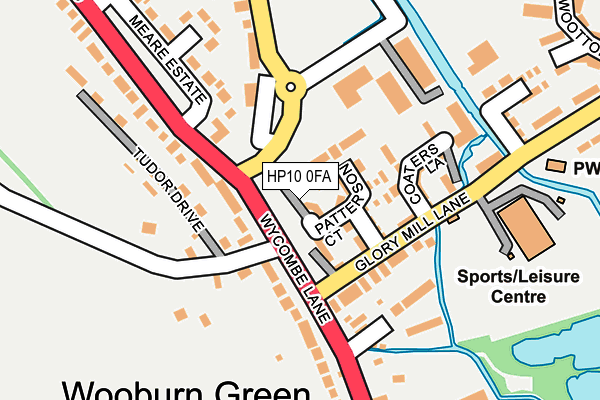 HP10 0FA map - OS OpenMap – Local (Ordnance Survey)