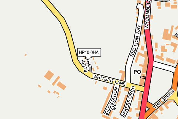 HP10 0HA map - OS OpenMap – Local (Ordnance Survey)