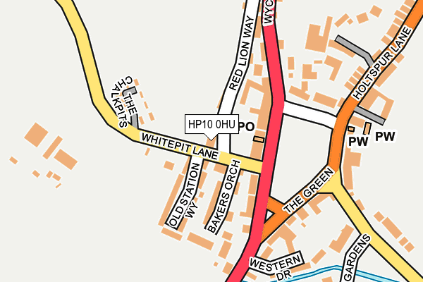 HP10 0HU map - OS OpenMap – Local (Ordnance Survey)
