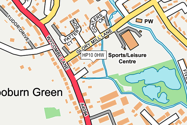 HP10 0HW map - OS OpenMap – Local (Ordnance Survey)