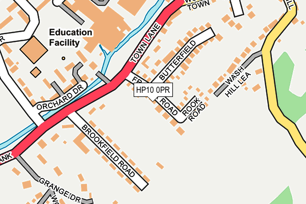 HP10 0PR map - OS OpenMap – Local (Ordnance Survey)