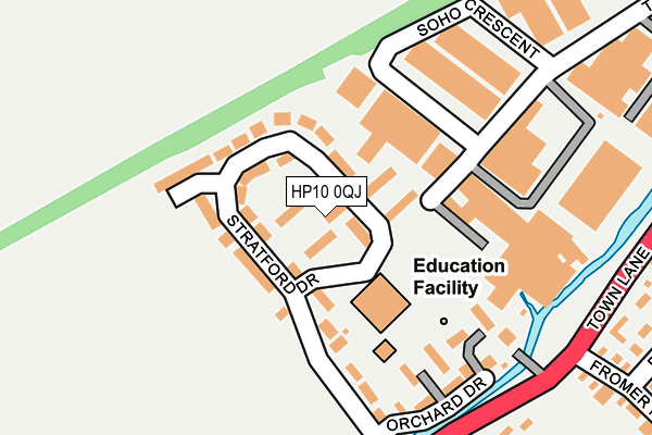 HP10 0QJ map - OS OpenMap – Local (Ordnance Survey)