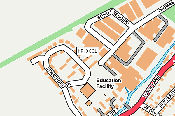 HP10 0QL map - OS OpenMap – Local (Ordnance Survey)