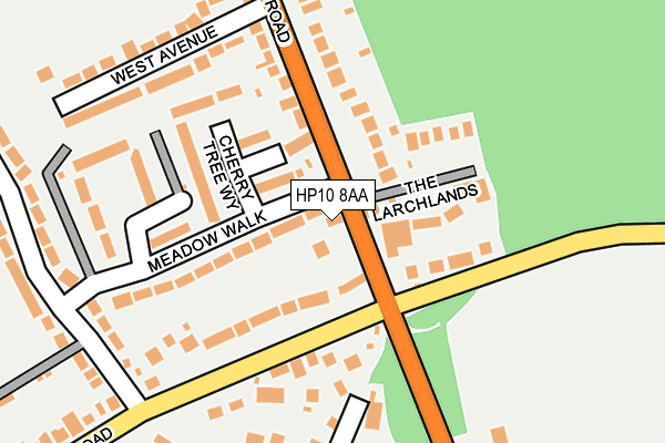 HP10 8AA map - OS OpenMap – Local (Ordnance Survey)