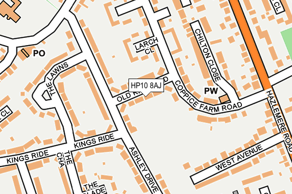 HP10 8AJ map - OS OpenMap – Local (Ordnance Survey)