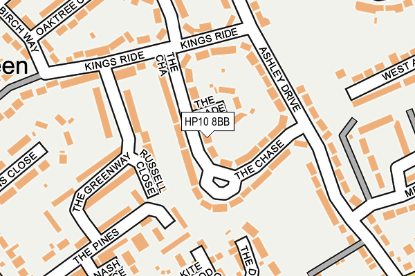 HP10 8BB map - OS OpenMap – Local (Ordnance Survey)