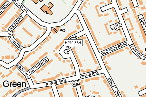 HP10 8BH map - OS OpenMap – Local (Ordnance Survey)