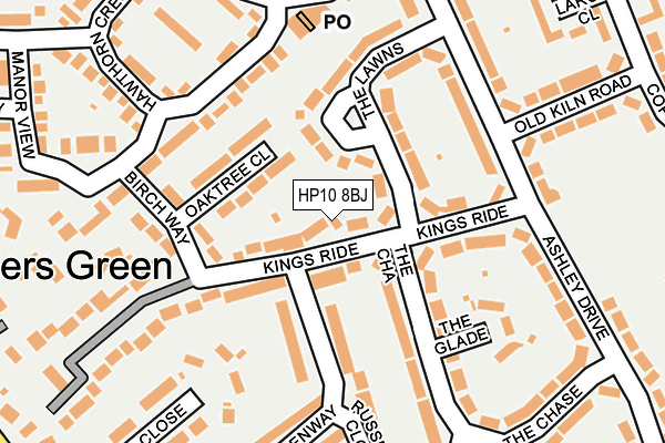 HP10 8BJ map - OS OpenMap – Local (Ordnance Survey)