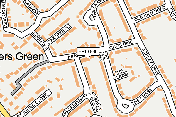 HP10 8BL map - OS OpenMap – Local (Ordnance Survey)
