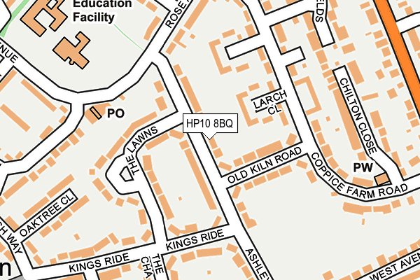 HP10 8BQ map - OS OpenMap – Local (Ordnance Survey)