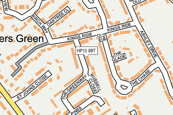 HP10 8BT map - OS OpenMap – Local (Ordnance Survey)