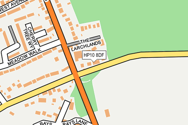 HP10 8DF map - OS OpenMap – Local (Ordnance Survey)