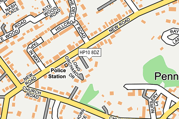 HP10 8DZ map - OS OpenMap – Local (Ordnance Survey)
