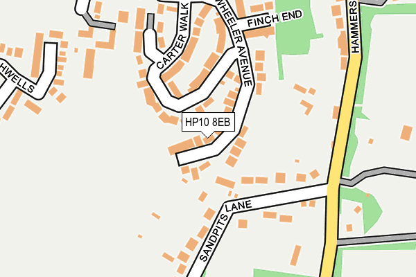 HP10 8EB map - OS OpenMap – Local (Ordnance Survey)