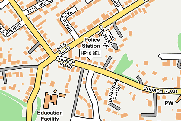 HP10 8EL map - OS OpenMap – Local (Ordnance Survey)