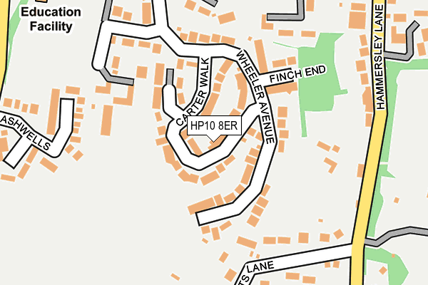 HP10 8ER map - OS OpenMap – Local (Ordnance Survey)
