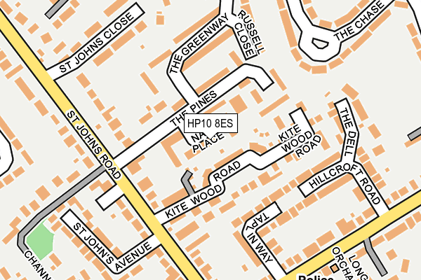 HP10 8ES map - OS OpenMap – Local (Ordnance Survey)