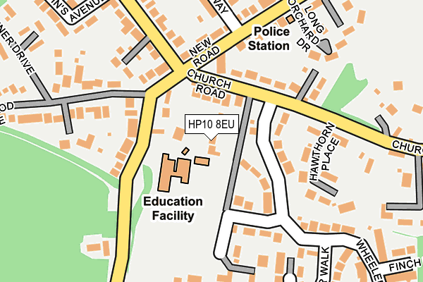 HP10 8EU map - OS OpenMap – Local (Ordnance Survey)
