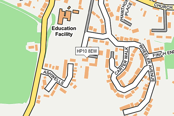 HP10 8EW map - OS OpenMap – Local (Ordnance Survey)