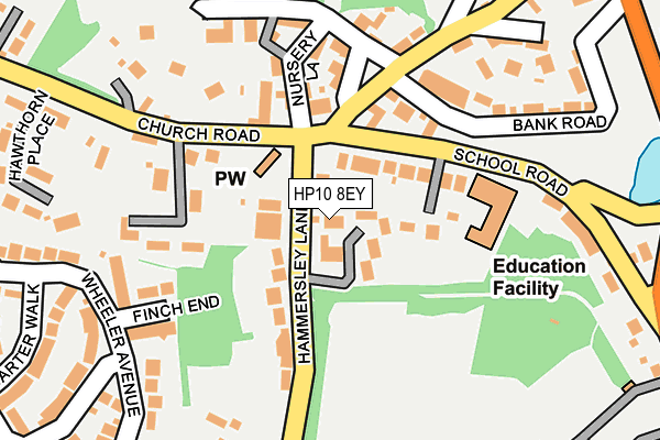 HP10 8EY map - OS OpenMap – Local (Ordnance Survey)