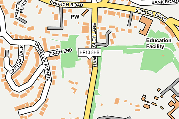 HP10 8HB map - OS OpenMap – Local (Ordnance Survey)