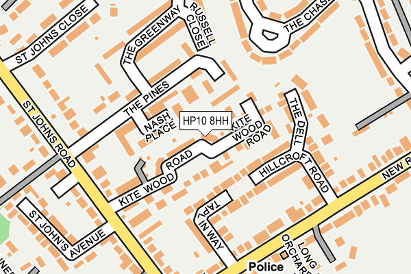 HP10 8HH map - OS OpenMap – Local (Ordnance Survey)