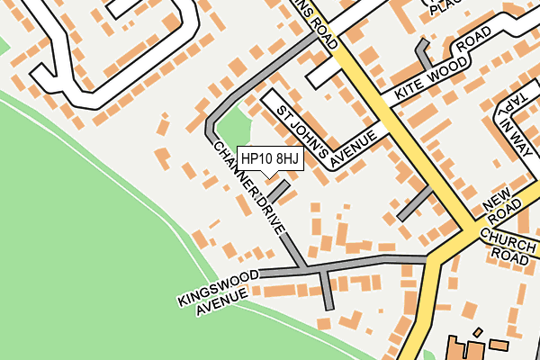 HP10 8HJ map - OS OpenMap – Local (Ordnance Survey)