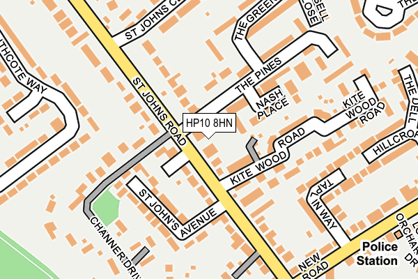 HP10 8HN map - OS OpenMap – Local (Ordnance Survey)
