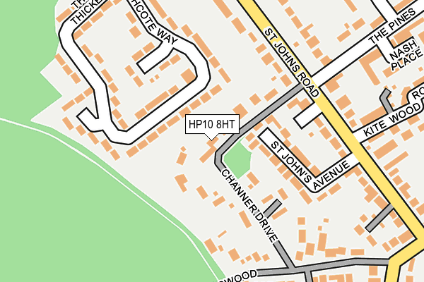 HP10 8HT map - OS OpenMap – Local (Ordnance Survey)