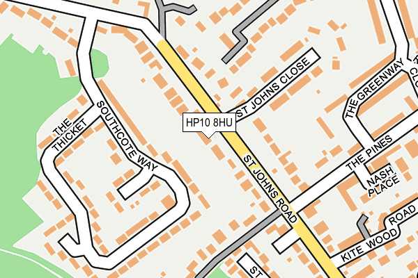 HP10 8HU map - OS OpenMap – Local (Ordnance Survey)