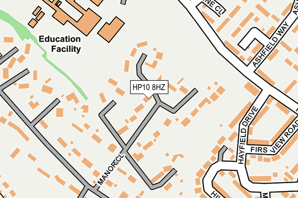 HP10 8HZ map - OS OpenMap – Local (Ordnance Survey)