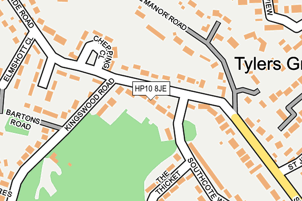 HP10 8JE map - OS OpenMap – Local (Ordnance Survey)