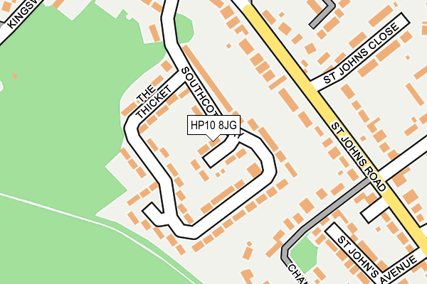 HP10 8JG map - OS OpenMap – Local (Ordnance Survey)